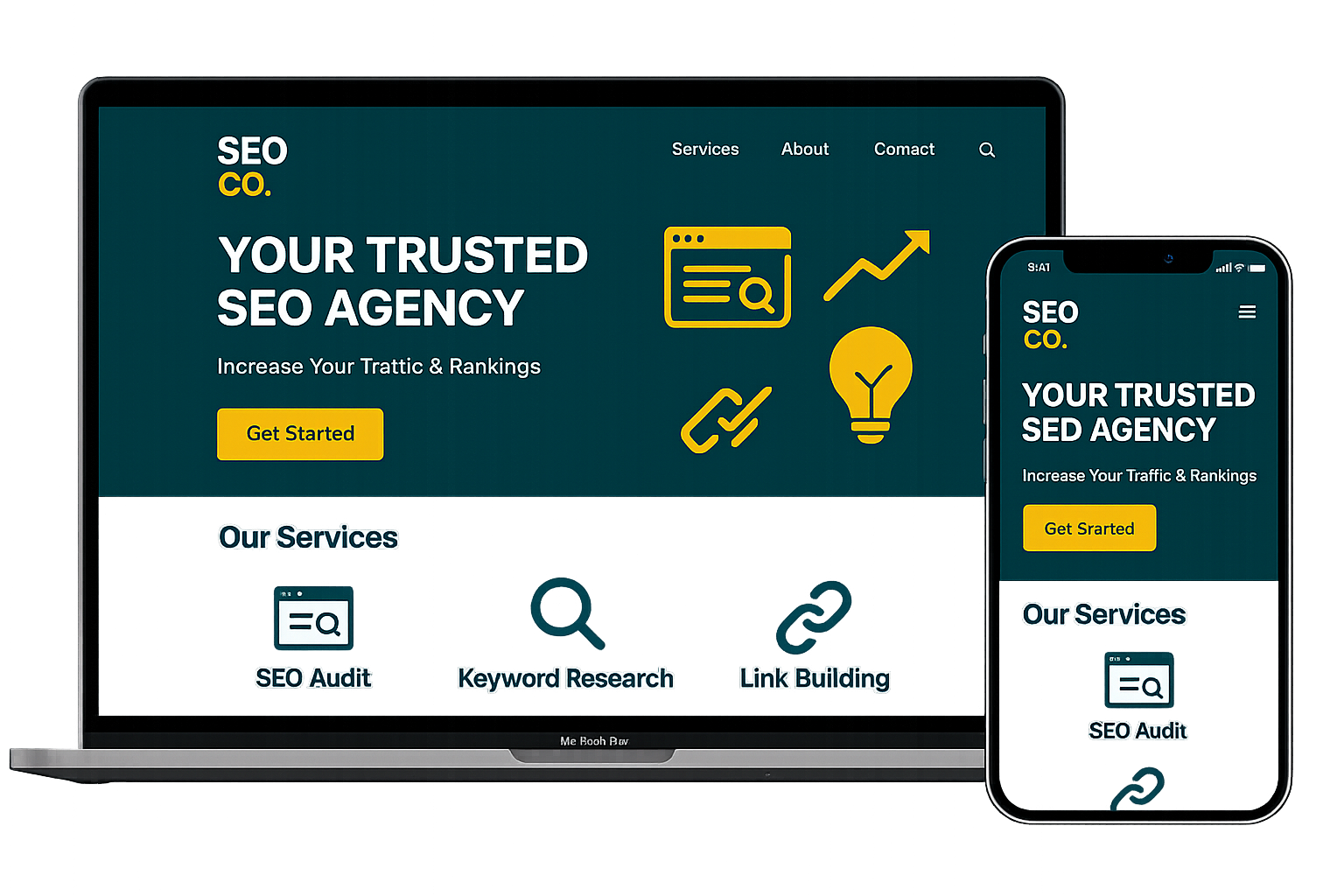 Preview of local SEO optimisation results for businesses in Sheffield