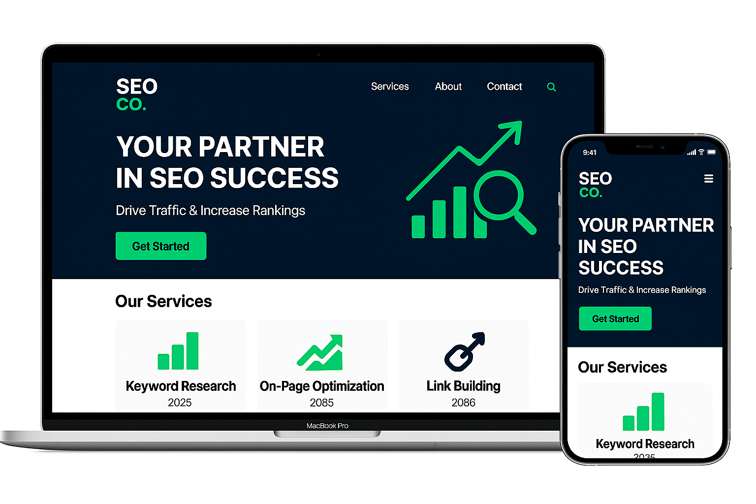 Preview of SEO optimisation results for UK businesses