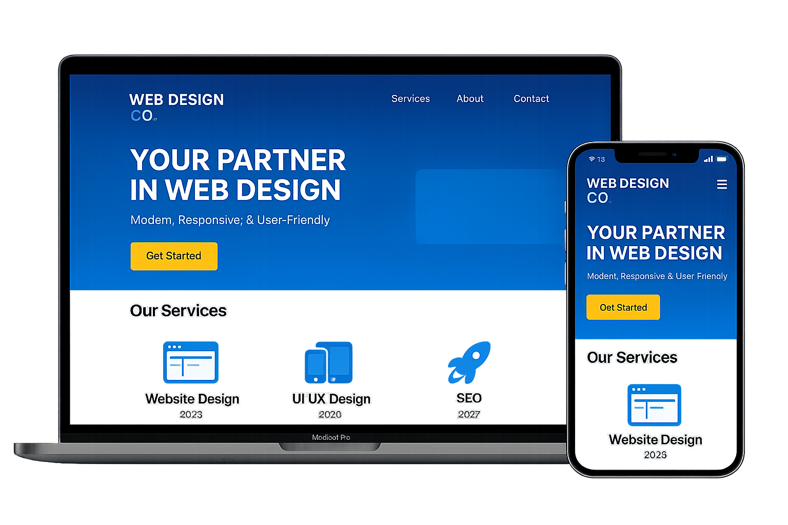 Preview of free local business website design for companies in Redcar